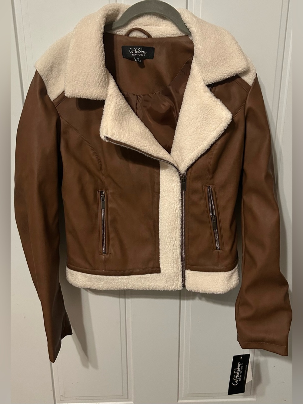 Woman’s Coffee Shop Leather Jacket Size M